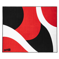 Gator 78" x 66" Drum Rug – Black, Red, and White