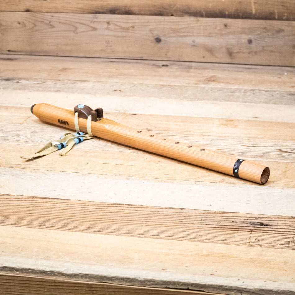 Hawk Native American Style Decorated Backpacker Flute in A Minor