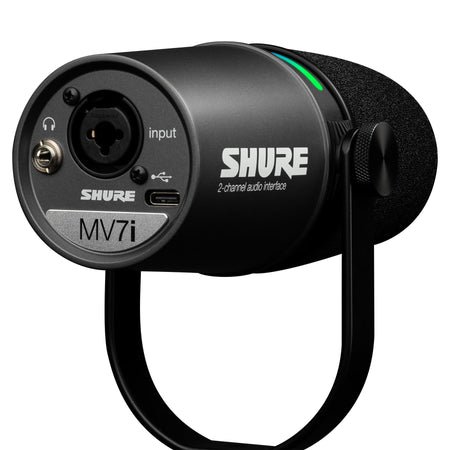 Shure MV7i Smart Microphone & Interface bundle with Samson SR350 Headphones