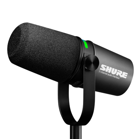 Shure MV7i Smart Microphone & Interface bundle with Samson SR350 Headphones