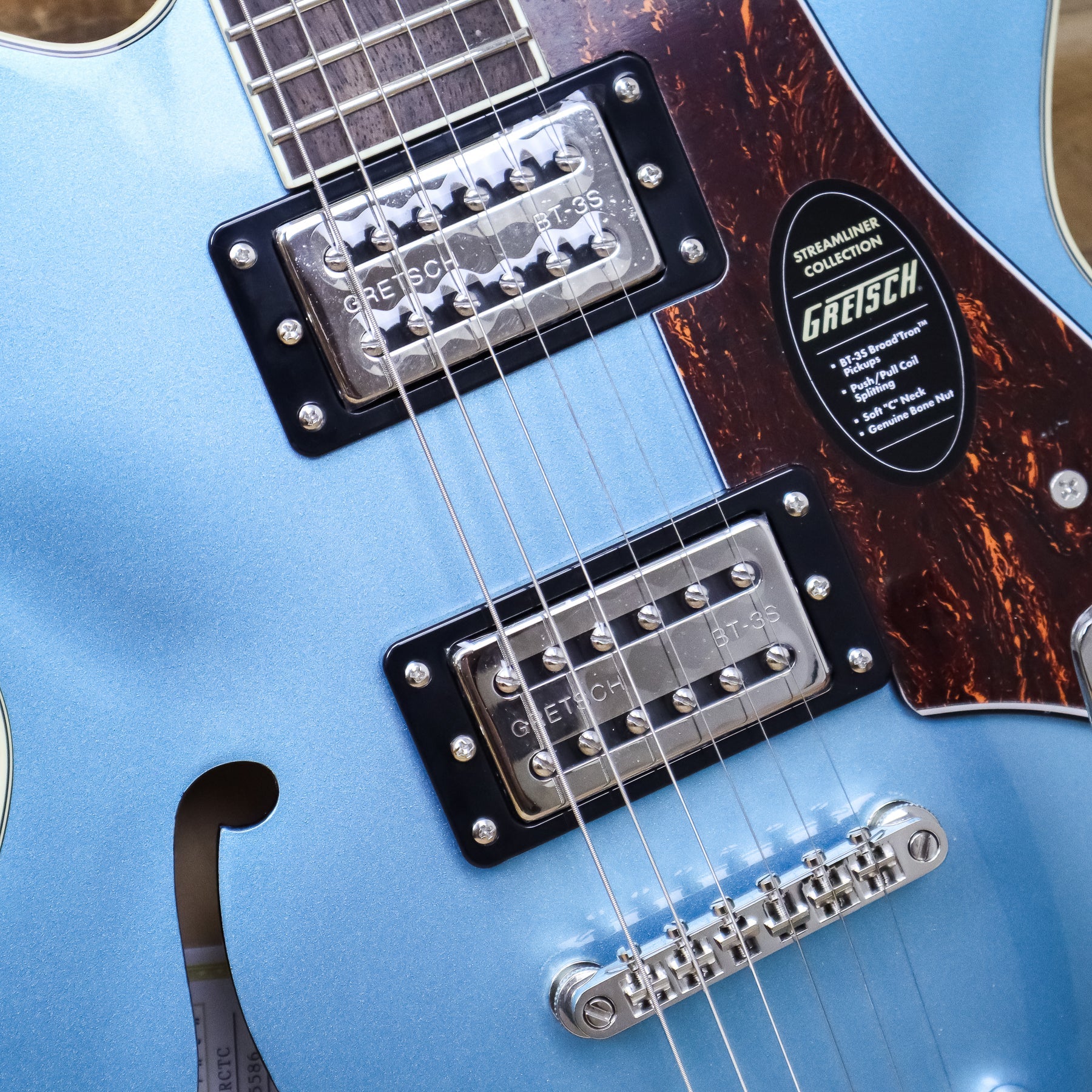 Open Box Gretsch G2622T Streamliner Center Block with Bigsby, Broad’Tron BT-3S Pickups, Arctic Blue