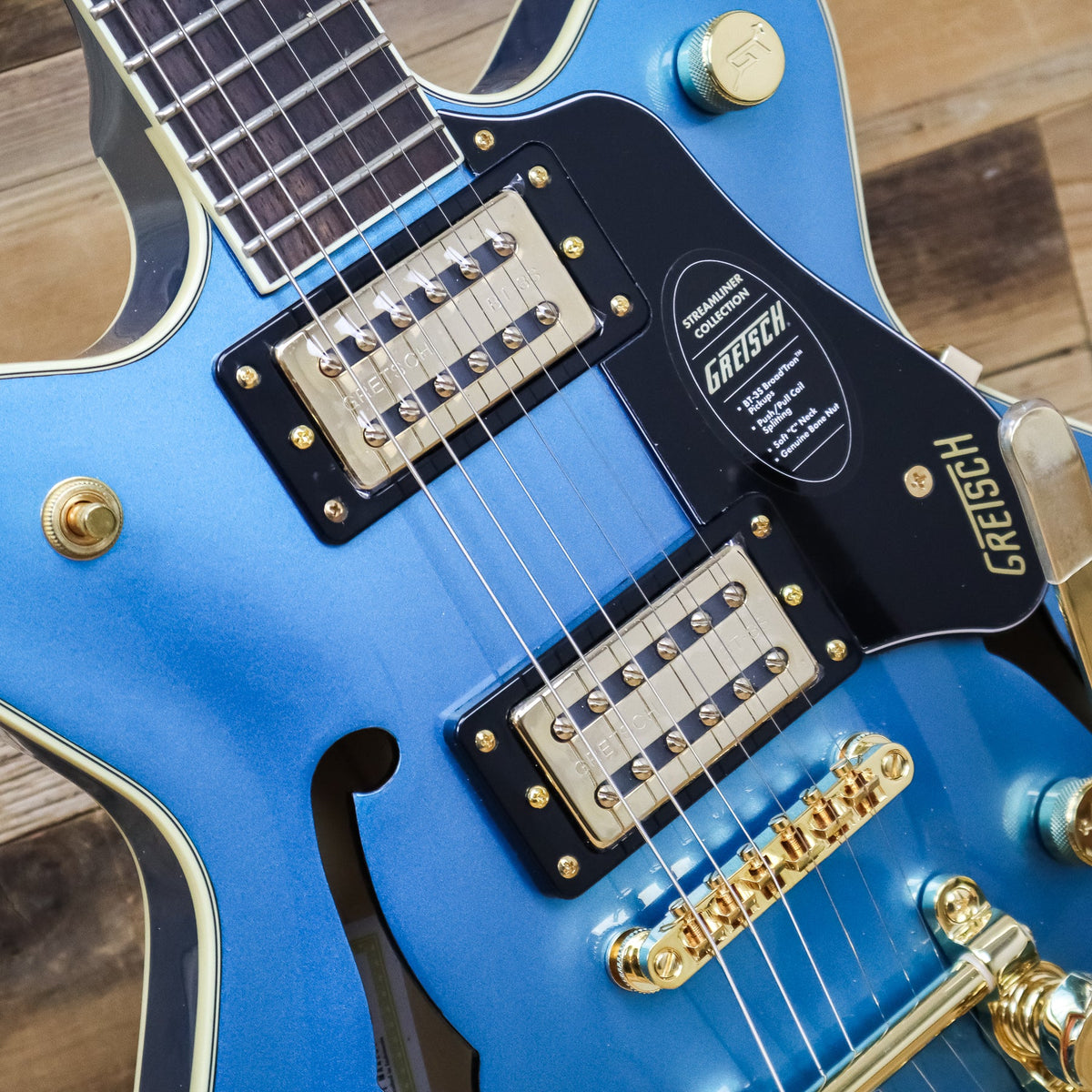 Open Box Gretsch G2655TG Streamliner Center Block Jr. Double-Cut with Bigsby LTD, Riviera Blue