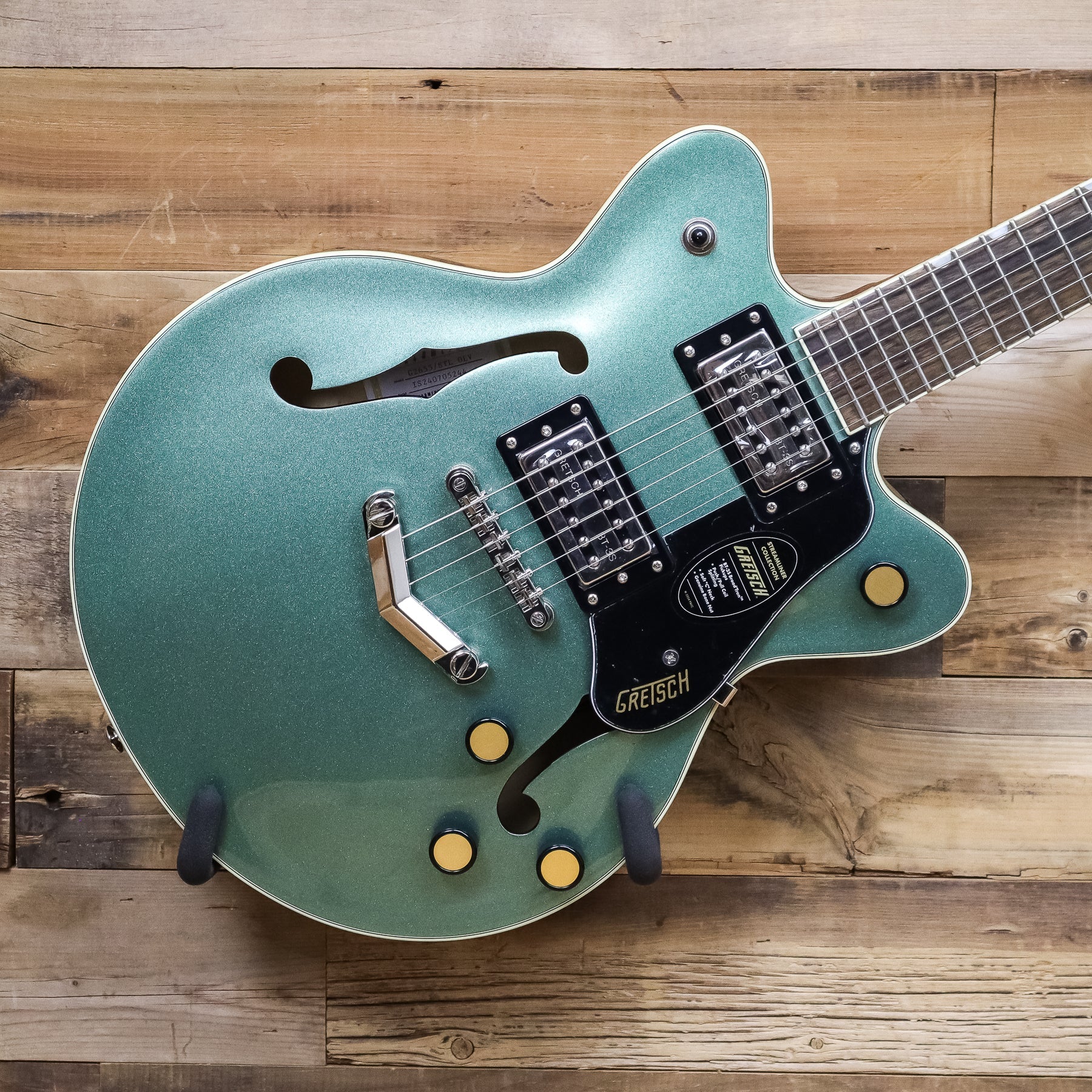 Open Box Gretsch G2655 Streamliner Center Block Jr. with V-Stoptail, Steel Olive