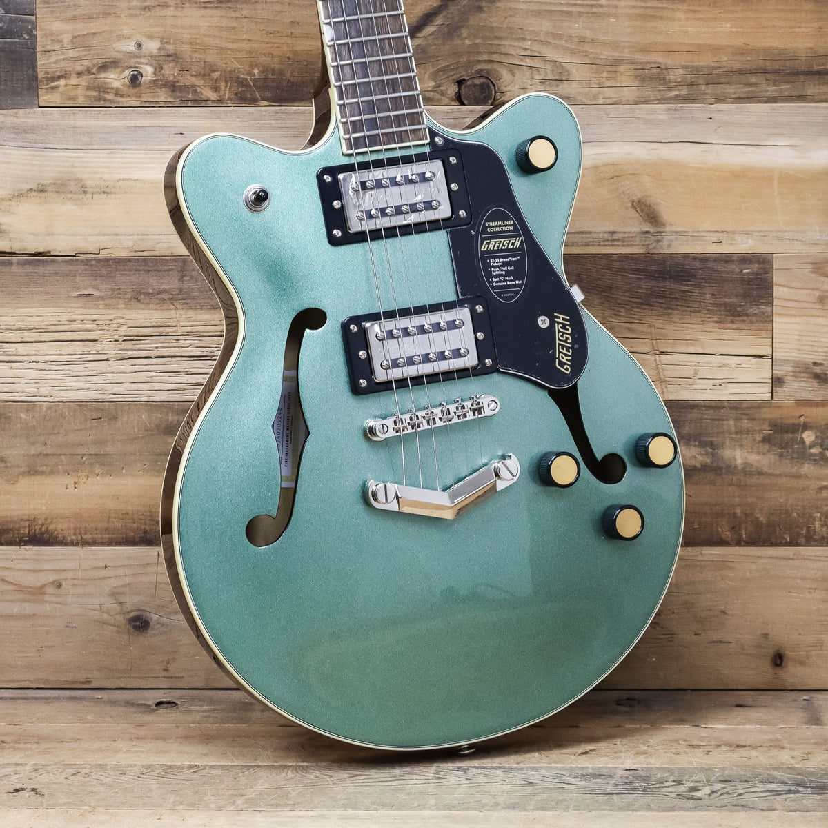 Open Box Gretsch G2655 Streamliner Center Block Jr. with V-Stoptail, Steel Olive