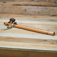 Hawk Native American Style Meditation Flute with Buffalo Totem in F Minor