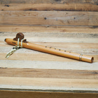 Hawk Native American Style Meditation Flute with Bear Totem in F Minor