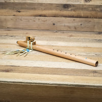 Hawk Native American Style Meditation Flute with Buffalo Totem in E Minor