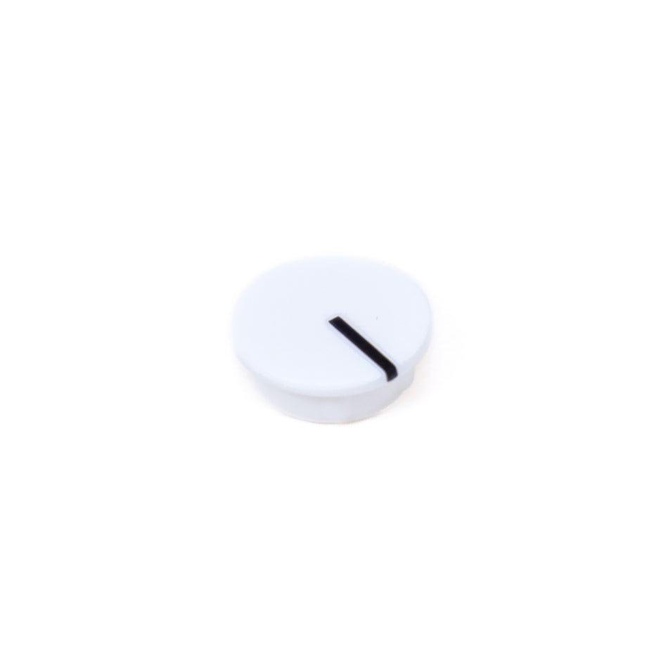 12mm White Knob Cap with Indicator Line for Lexicon PCM41, PCM42