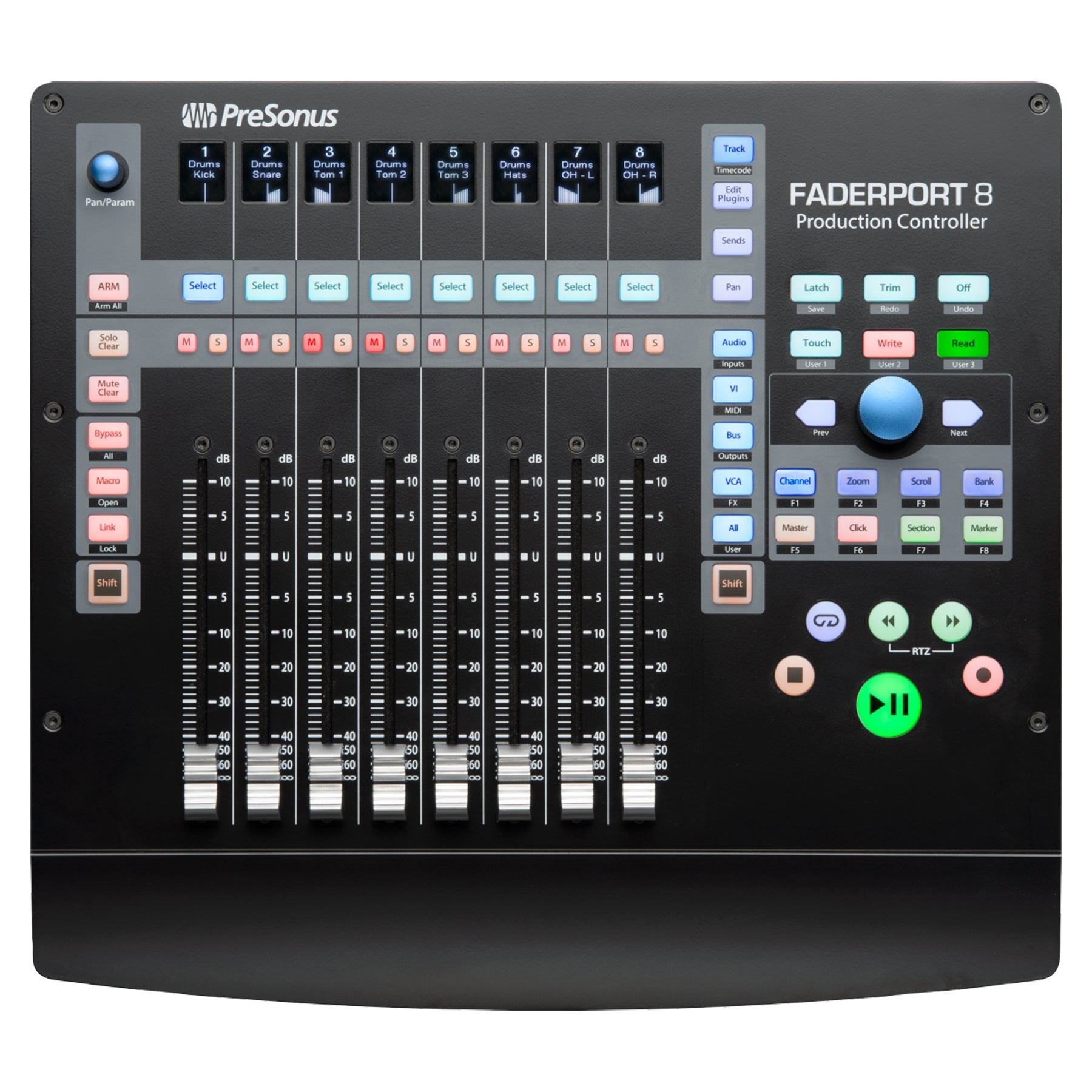 PreSonus FaderPort 8 DAW Controller (with Studio One Pro) Bundle with Headphones