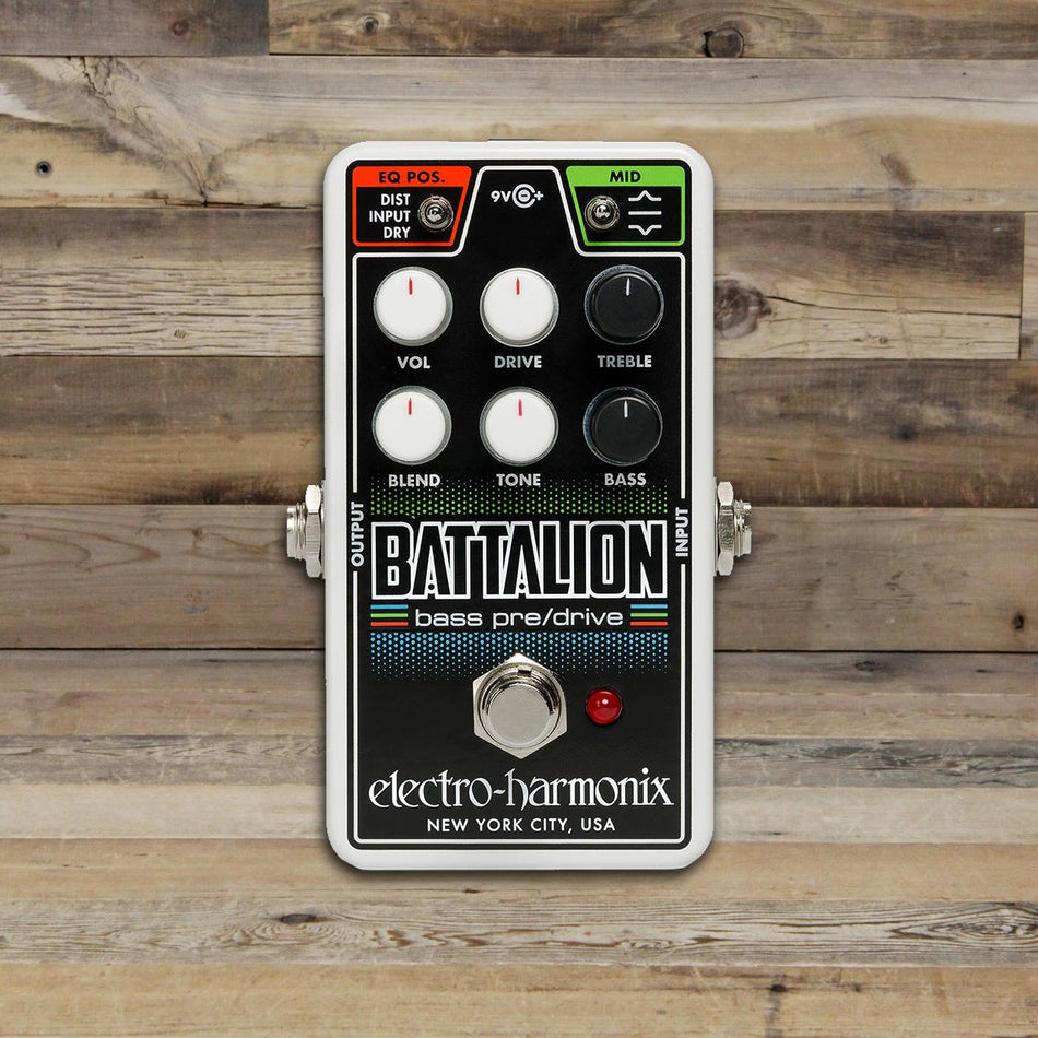 Open Box Electro-Harmonix Nano Battalion Bass Preamp & Overdrive Effects Pedal