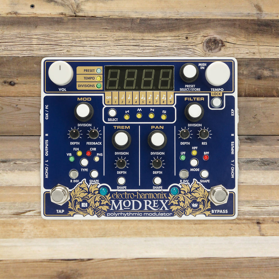 Open Box Electro-Harmonix Mod Rex Polyrhythmic Modulator Effect Pedal