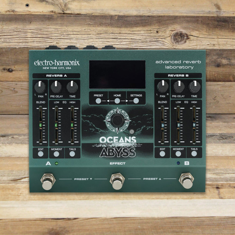 Open Box Electro-Harmonix Oceans Abyss Advanced Reverb Laboratory Guitar Effects Pedal