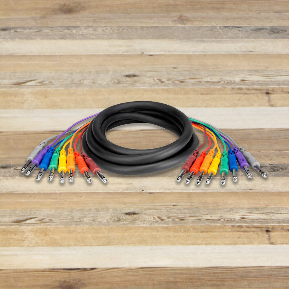 Open Box Hosa CSS-803 10-foot 8-Channel 1/4" TRS to 1/4" TRS Balanced Snake