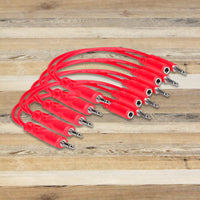 Open Box Hosa CMM-515Y 5-Pack 6" Hopscotch 1/8" TS & TSF Pigtail to 1/8" TS Patch Cables