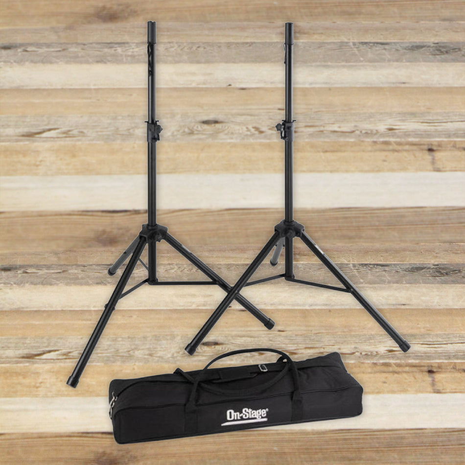 Open Box On-Stage SSP7750 Pair of Speaker Stands with Carry Case