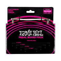 Ernie Ball P06387 White Flat Ribbon Patch Cables Pedalboard Multi-Pack