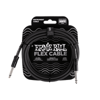 Ernie Ball 6434 10-Foot Black Flex 1/4" TS Straight/Straight Instrument Cable
