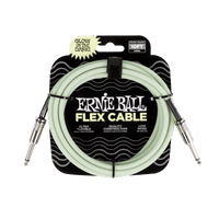 Ernie Ball 6437 10-Foot Glow In The Dark Flex 1/4" TS Straight/Straight Instrument Cable