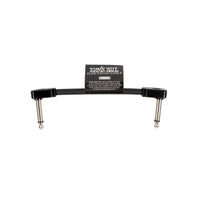 Ernie Ball Black Flex 1/4" TS Low-Profile Patch Cable, 3-inch