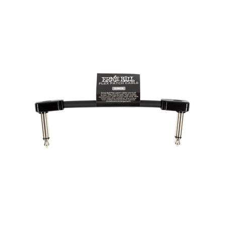 Multi-size 6-pack of Ernie Ball Black Flex 1/4" TS Low-Profile Patch Cables