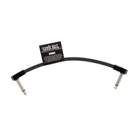 Ernie Ball Black Flex 1/4" TS Low-Profile Patch Cable, 6-inch