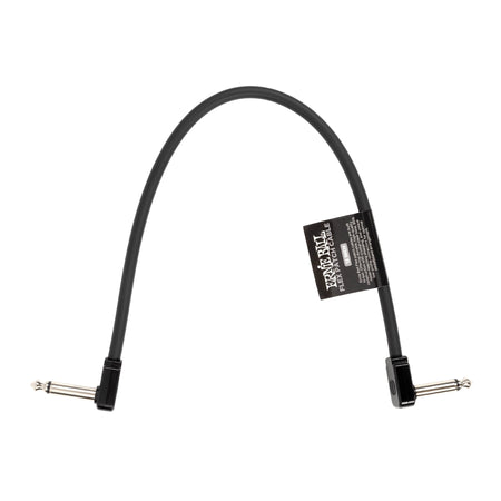 Multi-size 6-pack of Ernie Ball Black Flex 1/4" TS Low-Profile Patch Cables