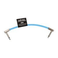 Ernie Ball Blue Flex 1/4" TS Low-Profile Patch Cable, 6-inch