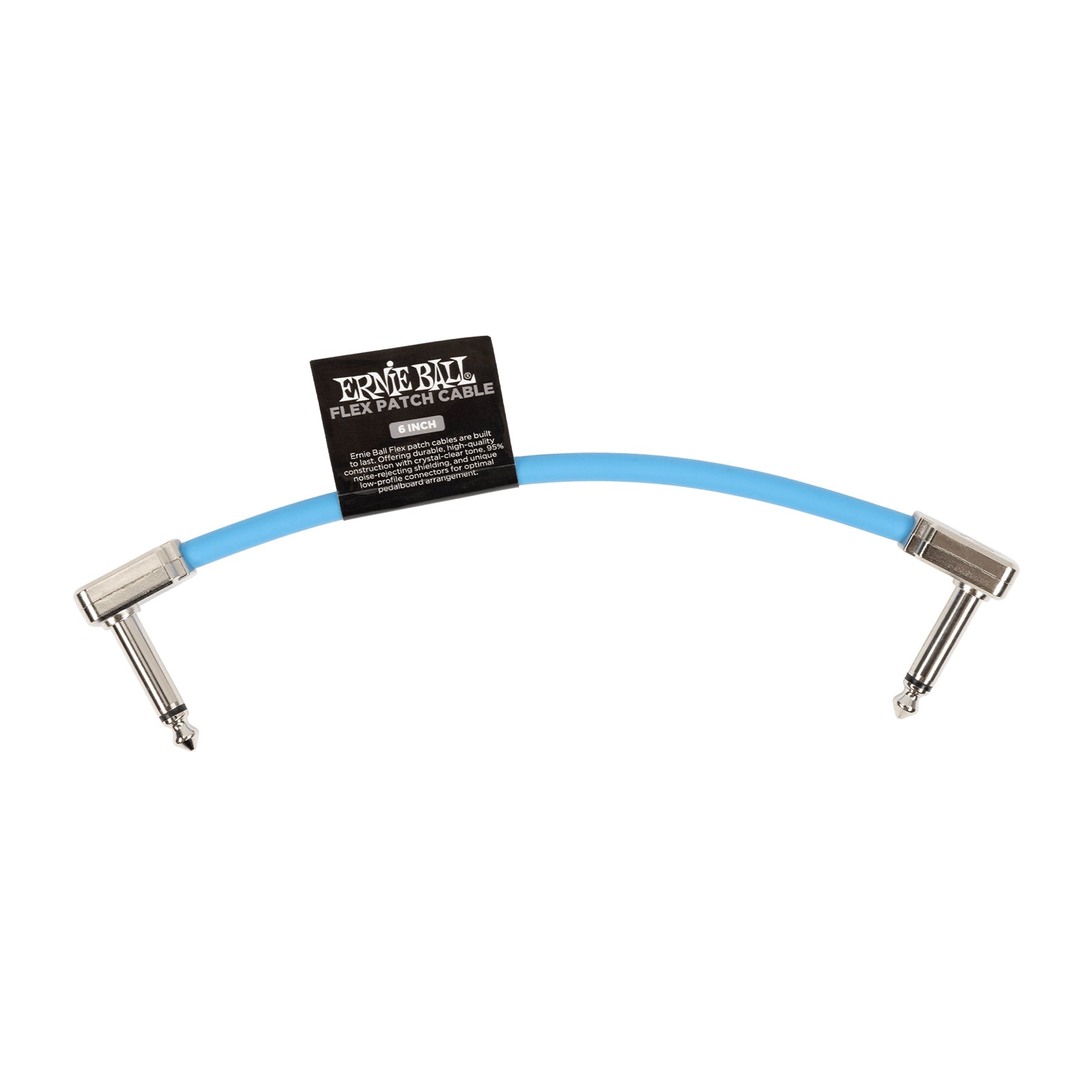 Multi-size 3-pack of Ernie Ball Blue Flex 1/4" TS Low-Profile Patch Cables