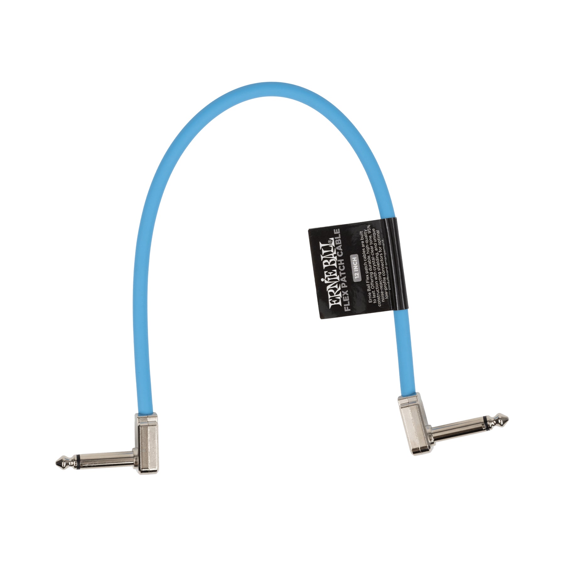 Multi-color 3-pack of 12-Inch Ernie Ball Flex 1/4" TS Low-Profile Patch Cables