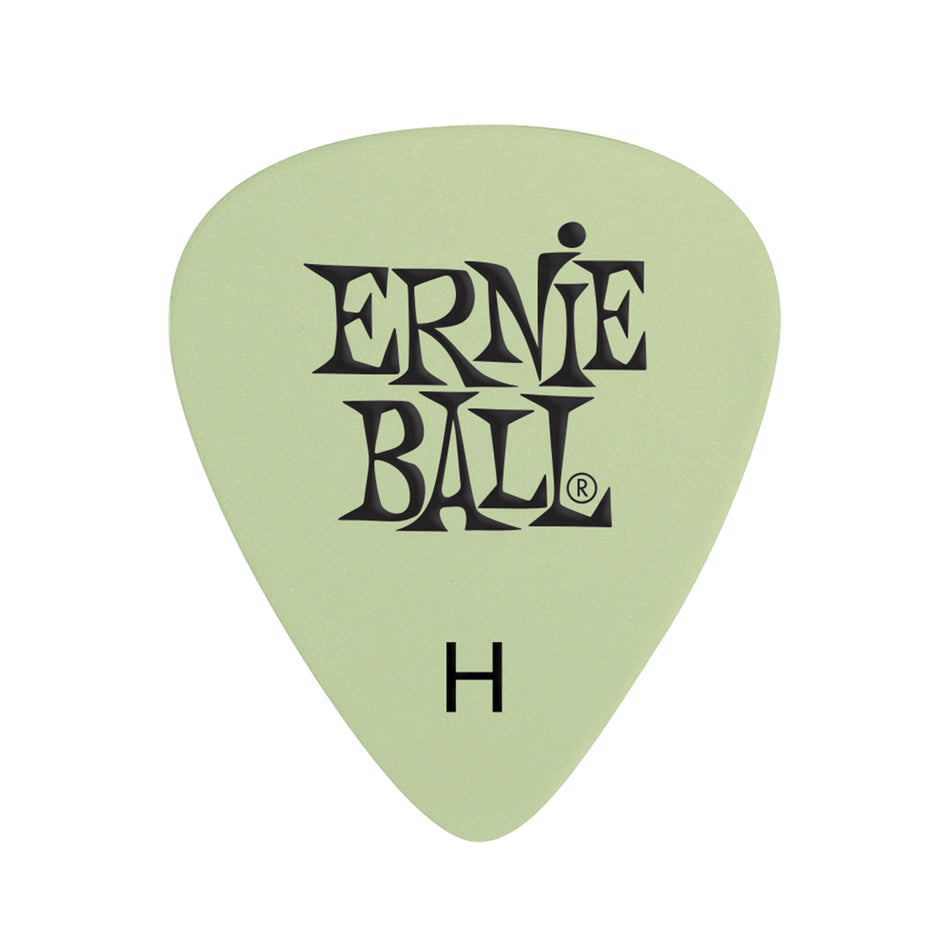 Ernie Ball 9226 Super Glow (Glow in the Dark) Heavy (H) Cellulose Guitar Picks, 12-Pack