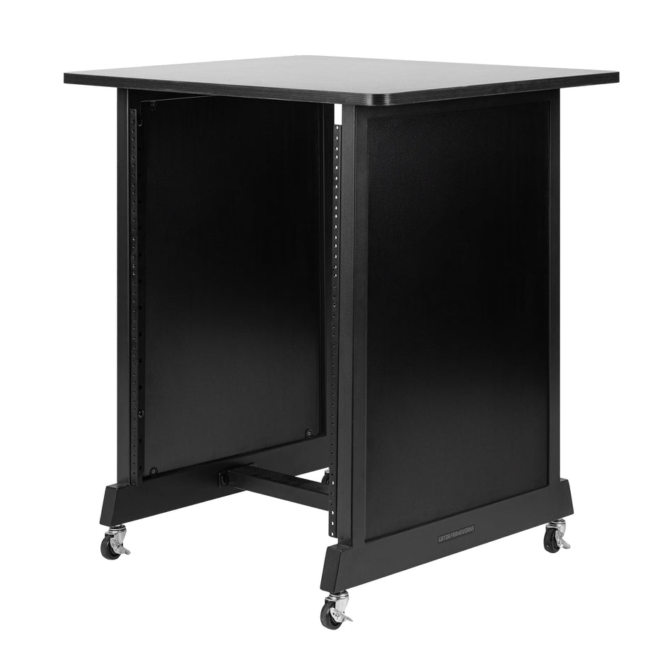 Gator 14U Wood Rack Cabinet, Black