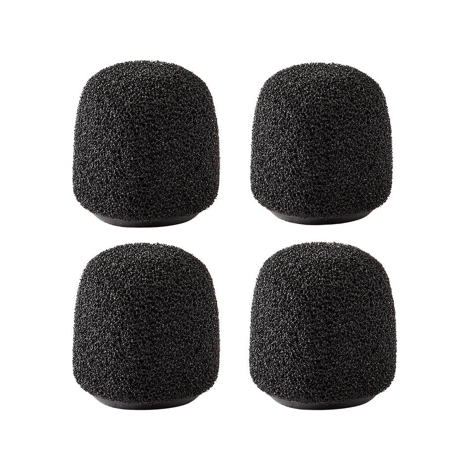 Shure Black Snap-Fit Foam Windscreen 4-Pack for WL183m, WL184m, WL185m