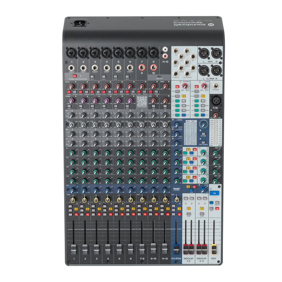 Soundcraft Signature Plus 12 Analog Mixer with 12 Input Channels