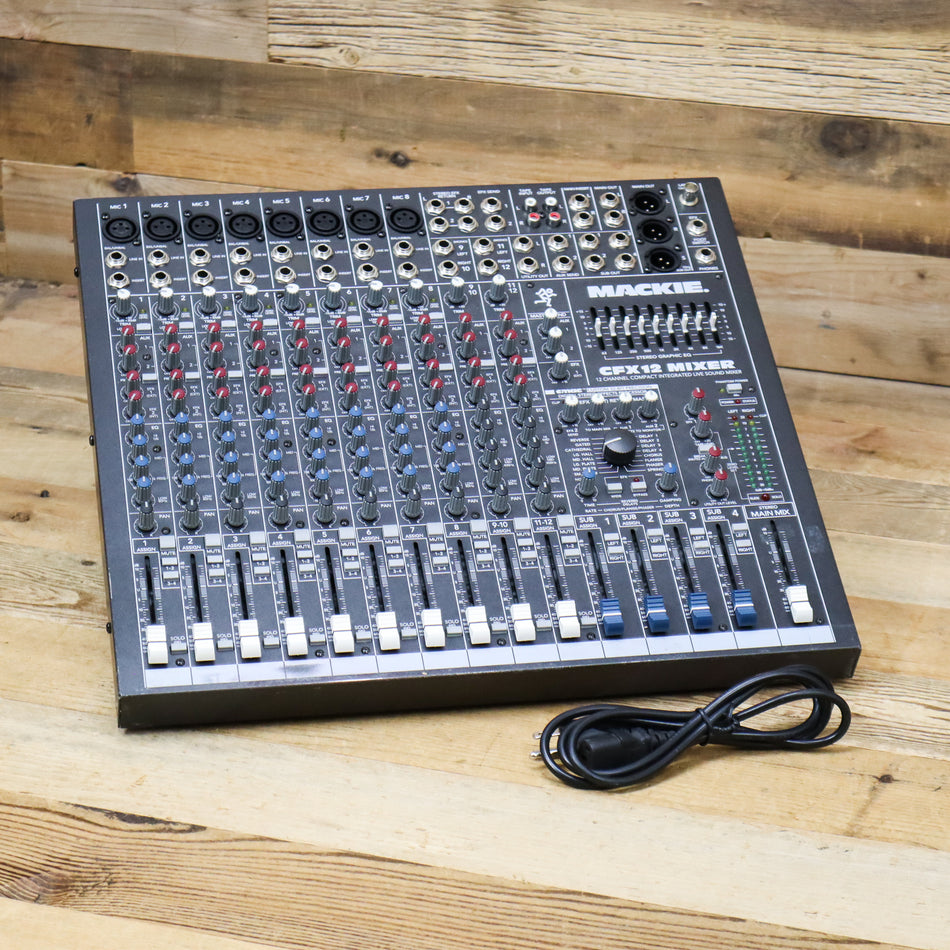 Mackie CFX12 (CFX-12) 12-Channel Mixer 8 XLR Mic Inputs & Effects