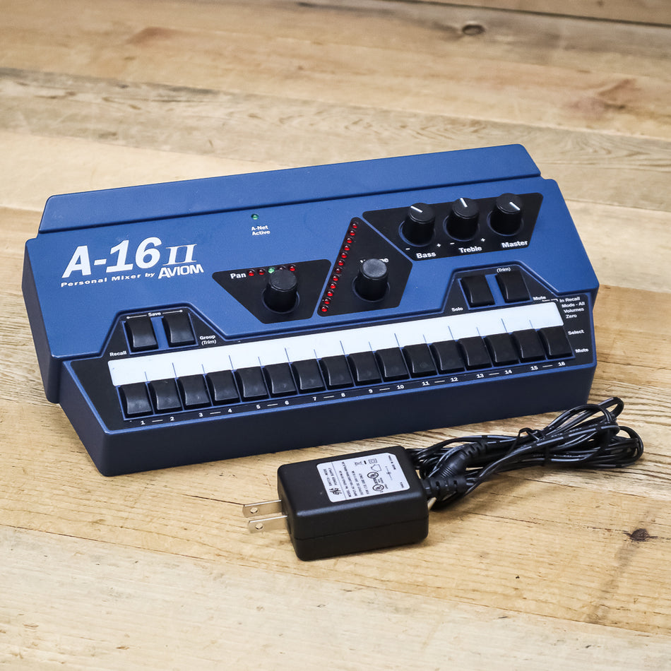 Aviom A-16II (A16-II) Personal Monitor Mixer with Power Supply
