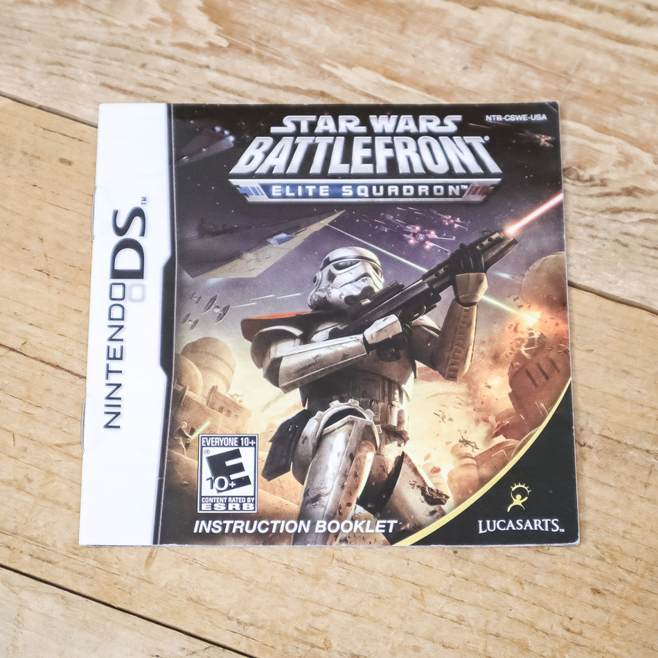 Nintendo DS Star Wars Battlefront Elite Squadron Instruction Manual Booklet, English