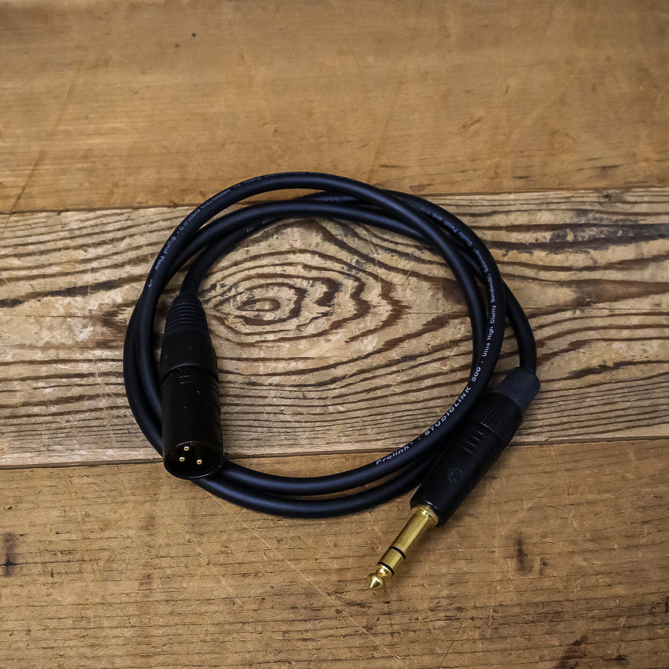 Monster Prolink Studiolink 500 Balanced XLR-F to 1/4" TRS Cable, 3-foot