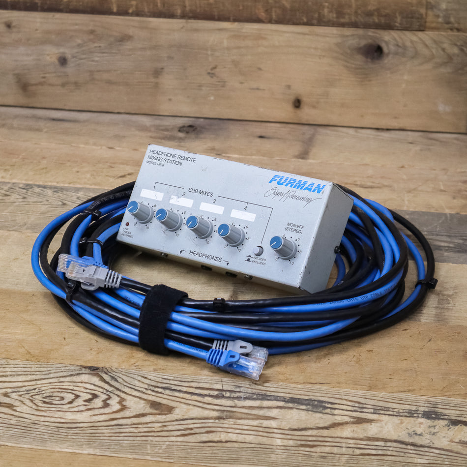 Furman HR-6 Personal Headphone Mixer with Cables