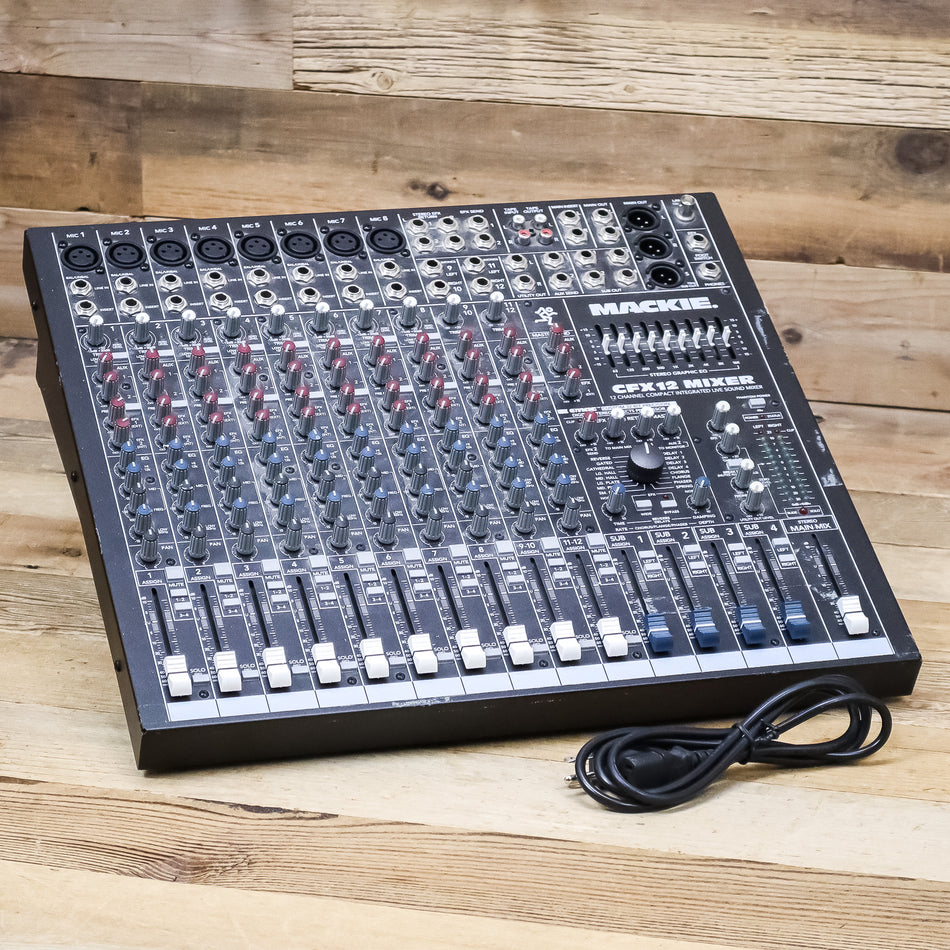 Mackie CFX12 (CFX-12) 12-Channel Mixer 8 XLR Mic Inputs & Effects