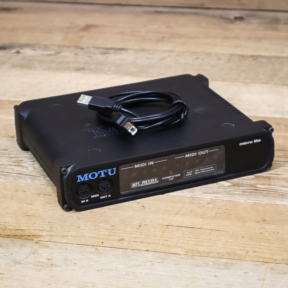 MOTU micro lite 5x5 USB Bus-Powered MIDI Interface