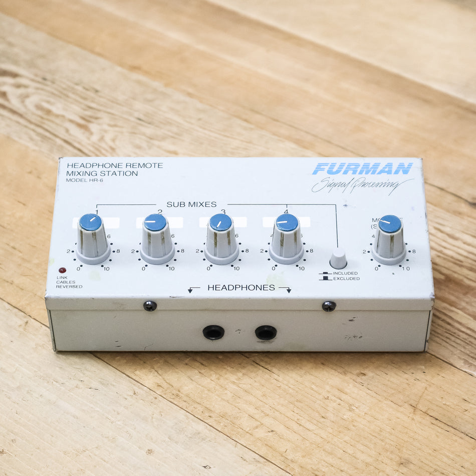 Furman HR-6 (HR6) Personal Headphone Mixer with Mount