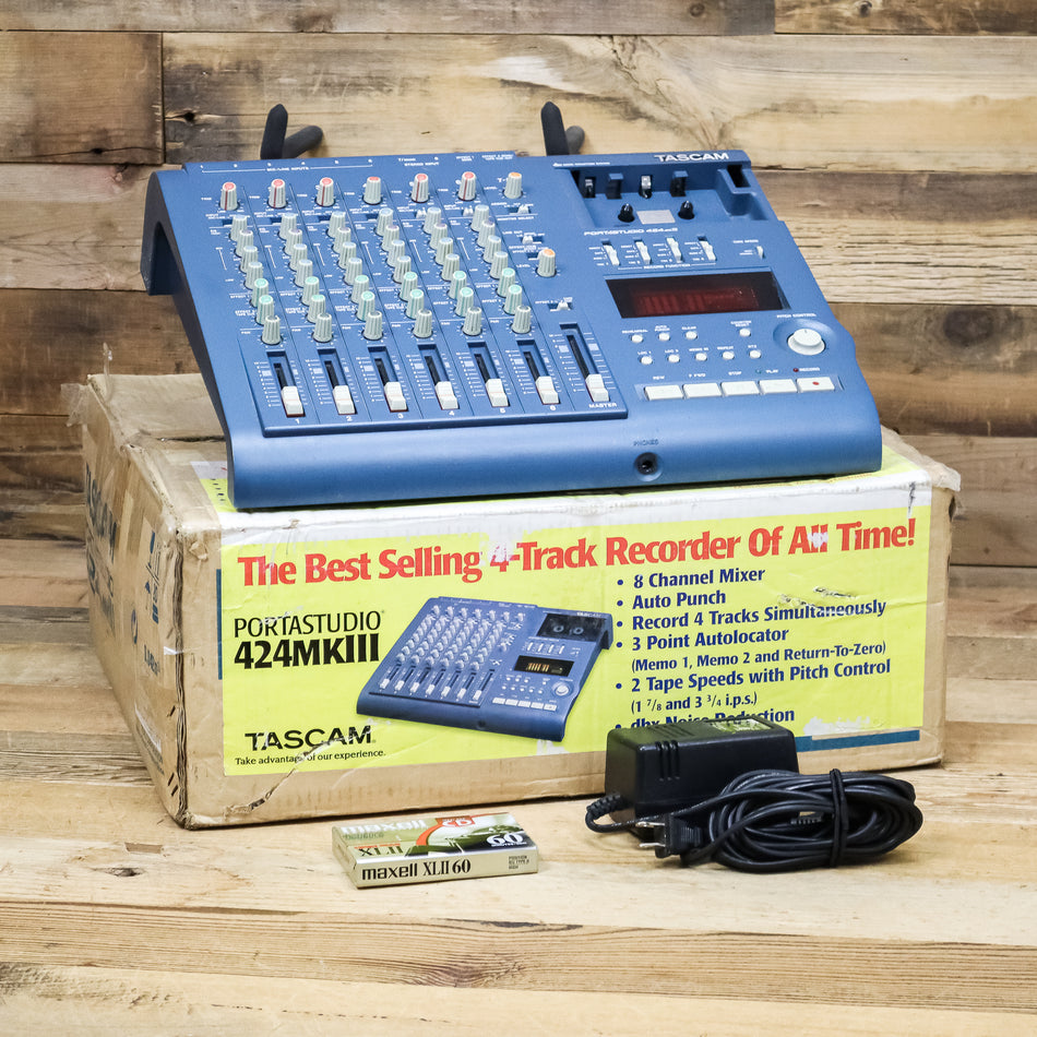 Tascam 424 MK3 Portastudio 4-Track Analog Tape Cassette Recorder