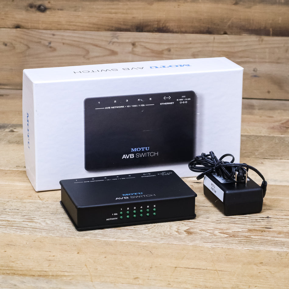 MOTU AVB Switch 5-Port Audio Video Bridging Switch
