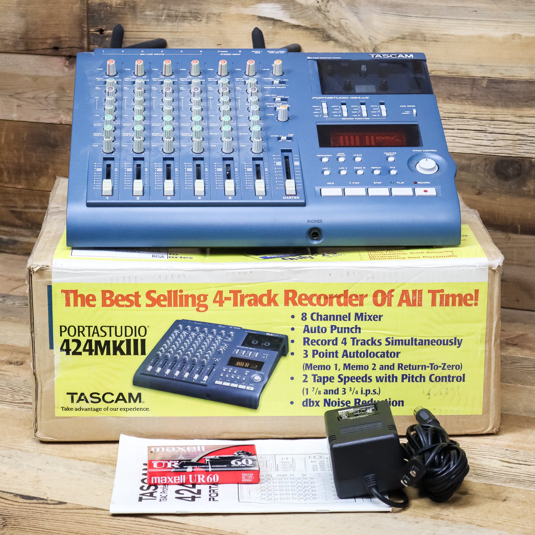 Tascam 424 MK3 Portastudio 4-Track Analog Tape Cassette