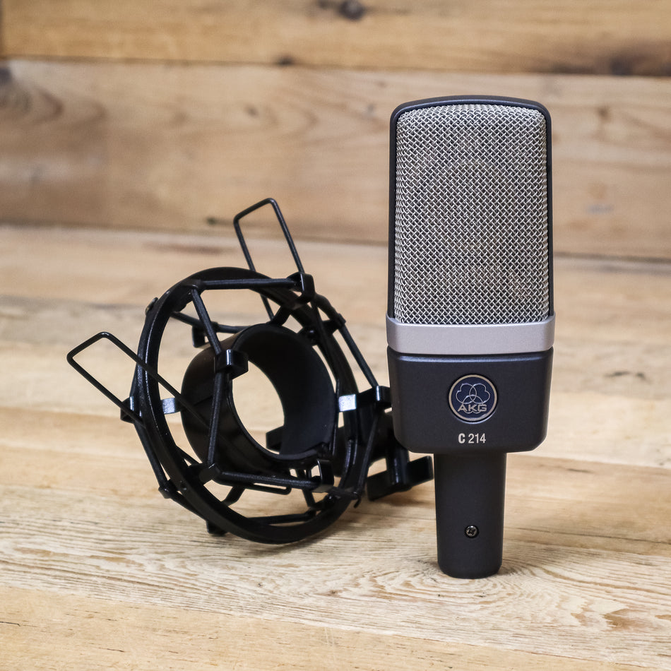 AKG C214 (C-214) Studio Condenser Microphone with Shock Mount