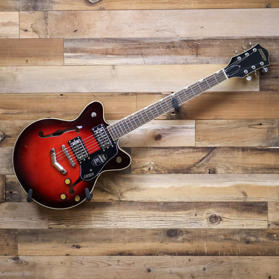 Gretsch G2655 Streamliner Center Block Jr. Double-Cut with V-Stoptail, Claret Burst