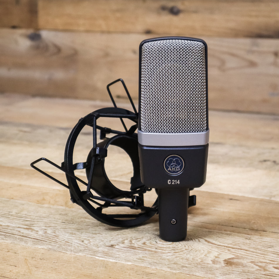 AKG C214 (C-214) Studio Condenser Microphone with Shock Mount