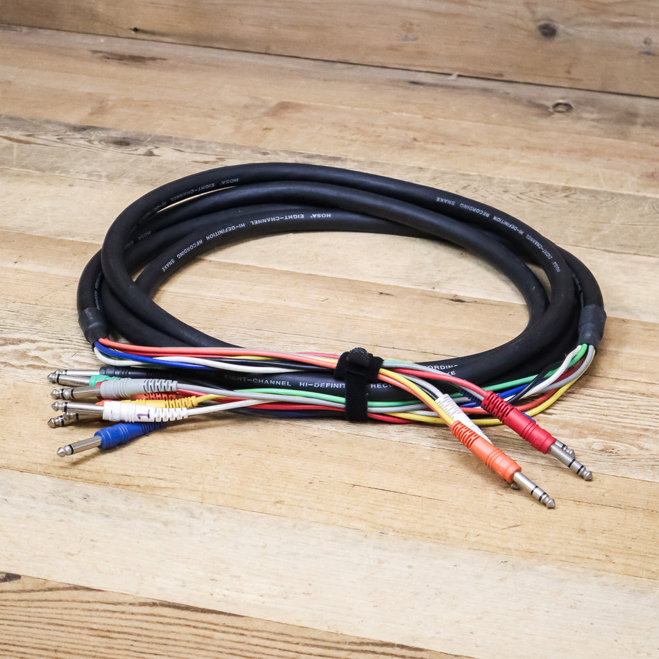 Hosa STP-804 12-foot 8-Channel 1/4" TRS to 1/4" TS Insert Snake