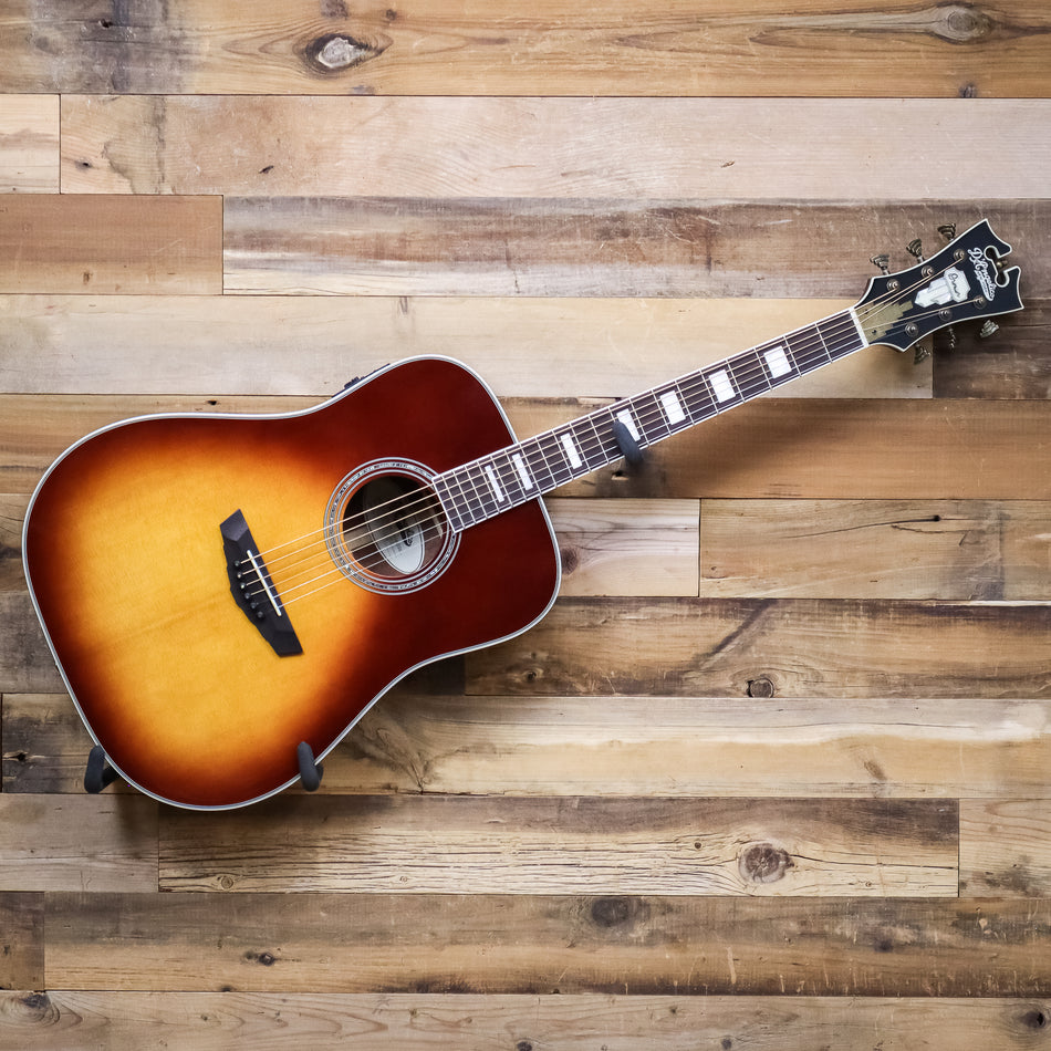 D'Angelico Premier Lexington Acoustic Electric Guitar, Iced Tea Burst