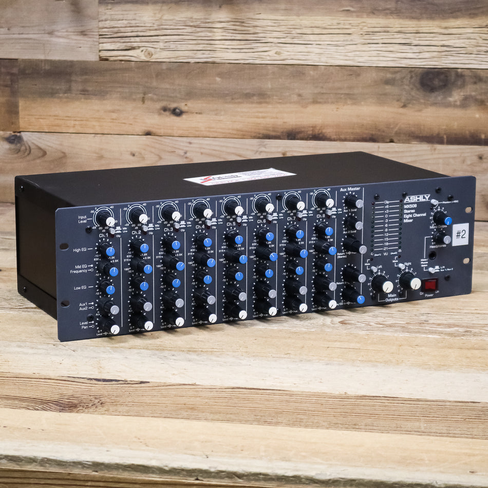Ashly MX-508 (MX508) 8-Input Stereo Mic/Line Mixer with EQ